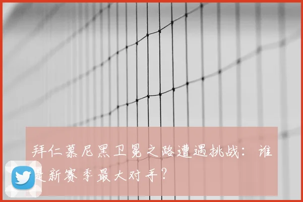 拜仁慕尼黑卫冕之路遭遇挑战:谁是新赛季最大对手?